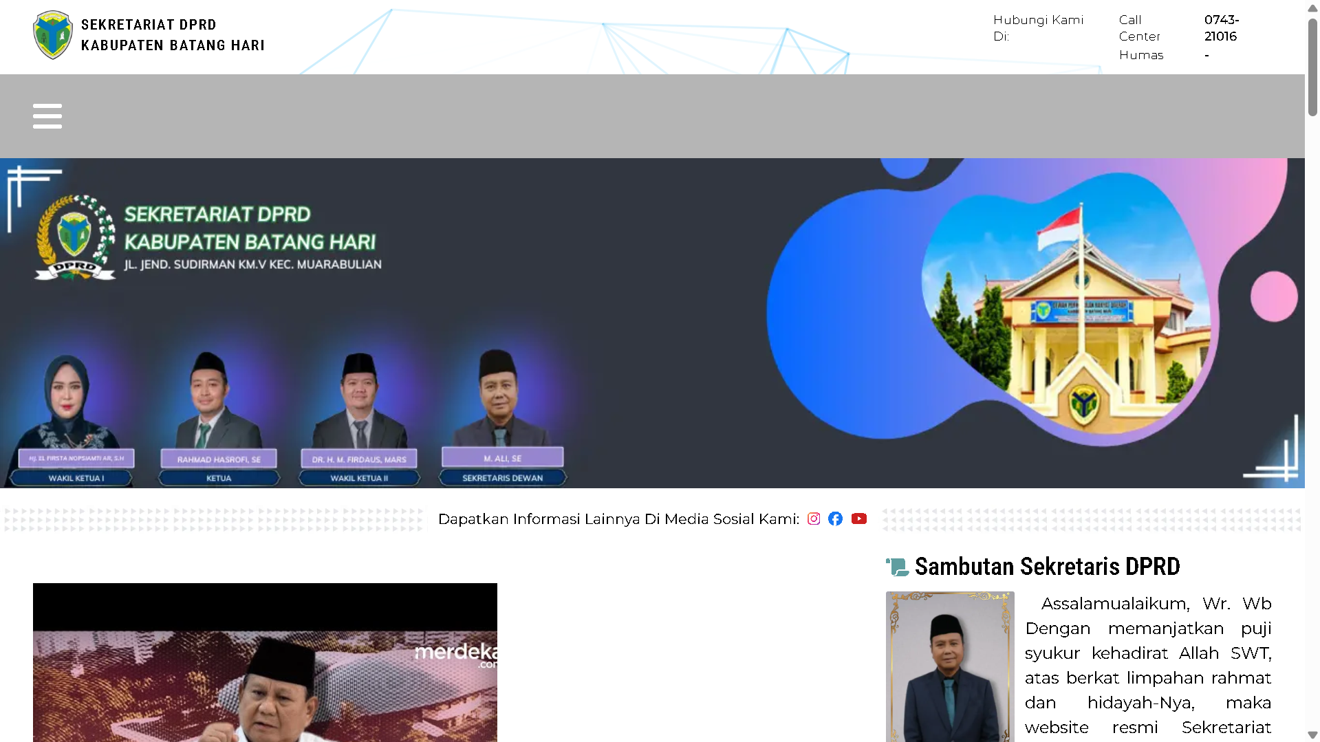 Beranda DPRD Kabupaten Batang Hari